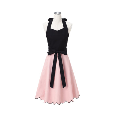 Scalloped Full Apron Pink
