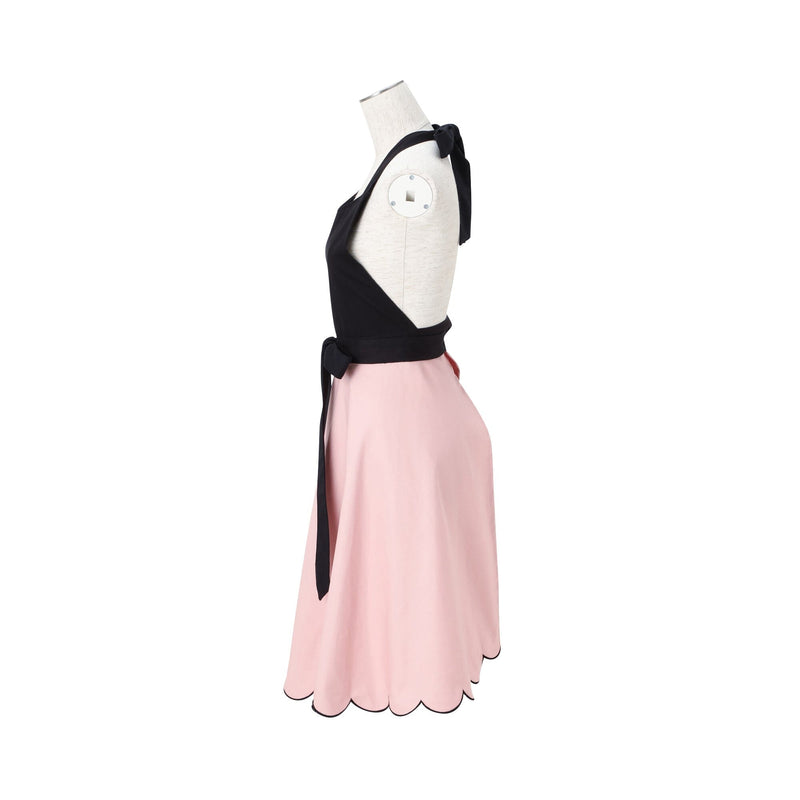 Scalloped Full Apron Pink