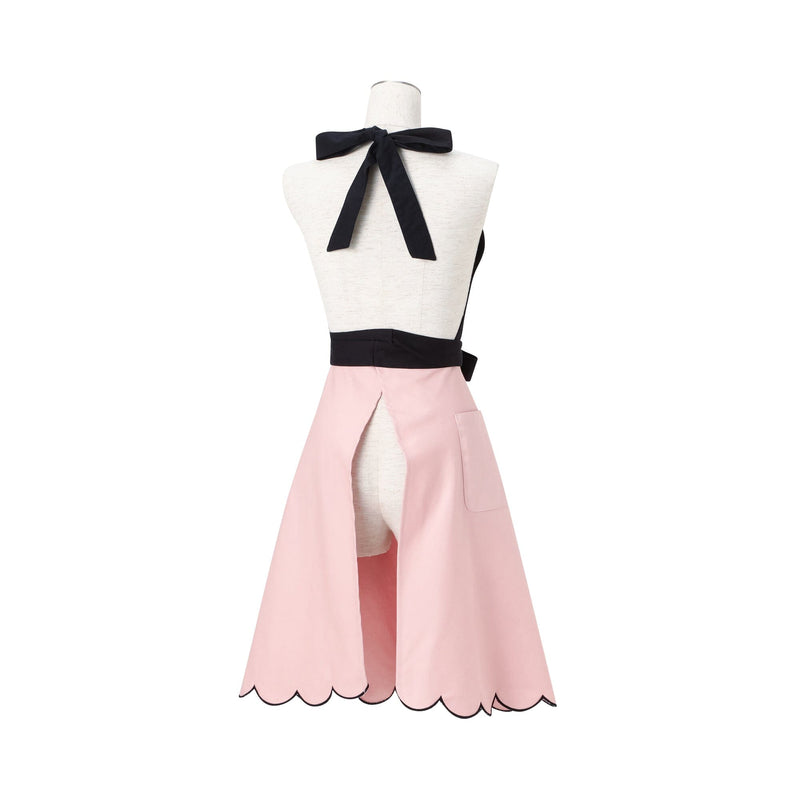 Scalloped Full Apron Pink