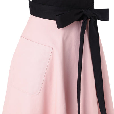 Scalloped Full Apron Pink