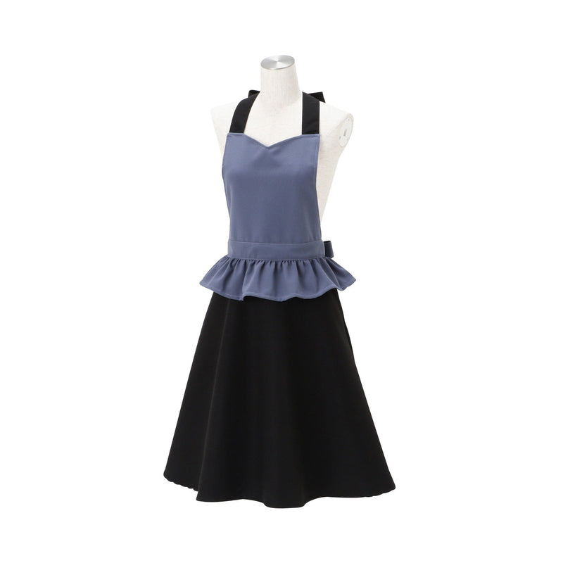 Peplum Full Apron Blue X Black