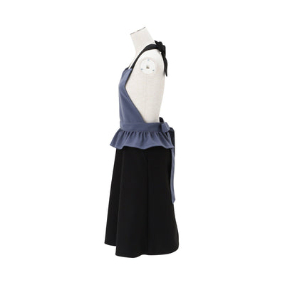 Peplum Full Apron Blue X Black