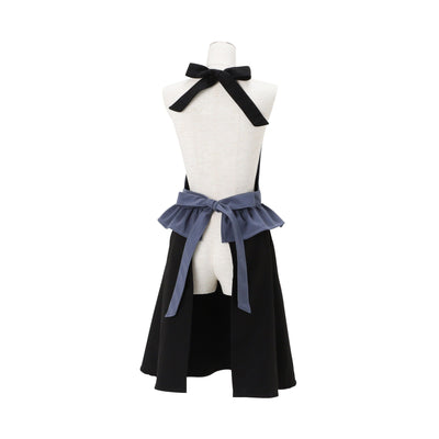 Peplum Full Apron Blue X Black