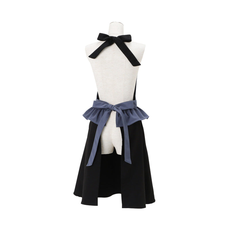 Peplum Full Apron Blue X Black