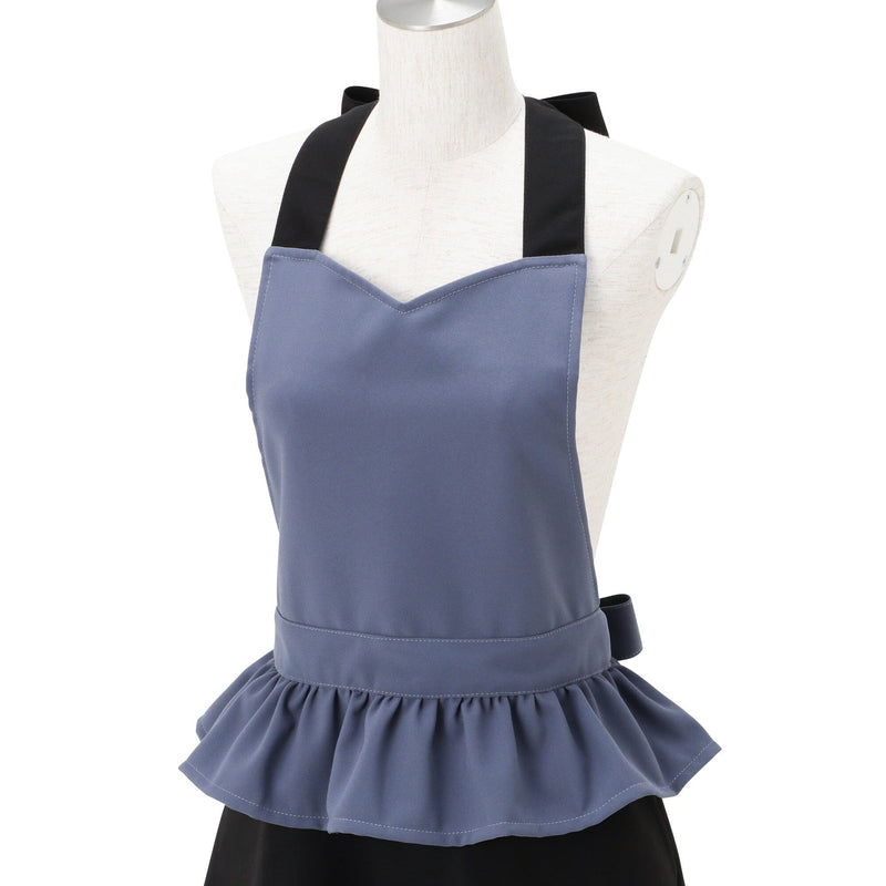 Peplum Full Apron Blue X Black