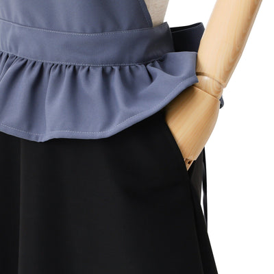 Peplum Full Apron Blue X Black