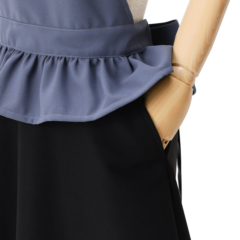 Peplum Full Apron Blue X Black