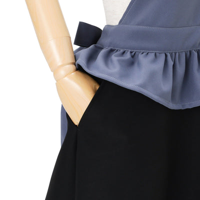 Peplum Full Apron Blue X Black
