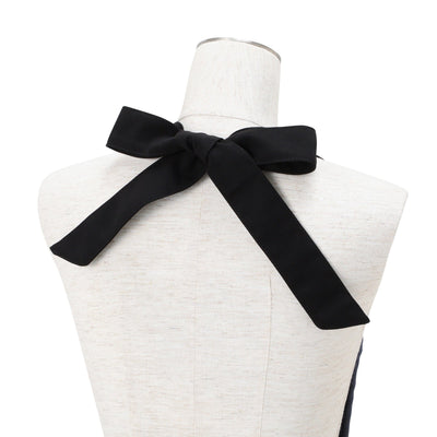 Peplum Full Apron Blue X Black