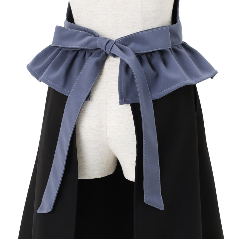 Peplum Full Apron Blue X Black