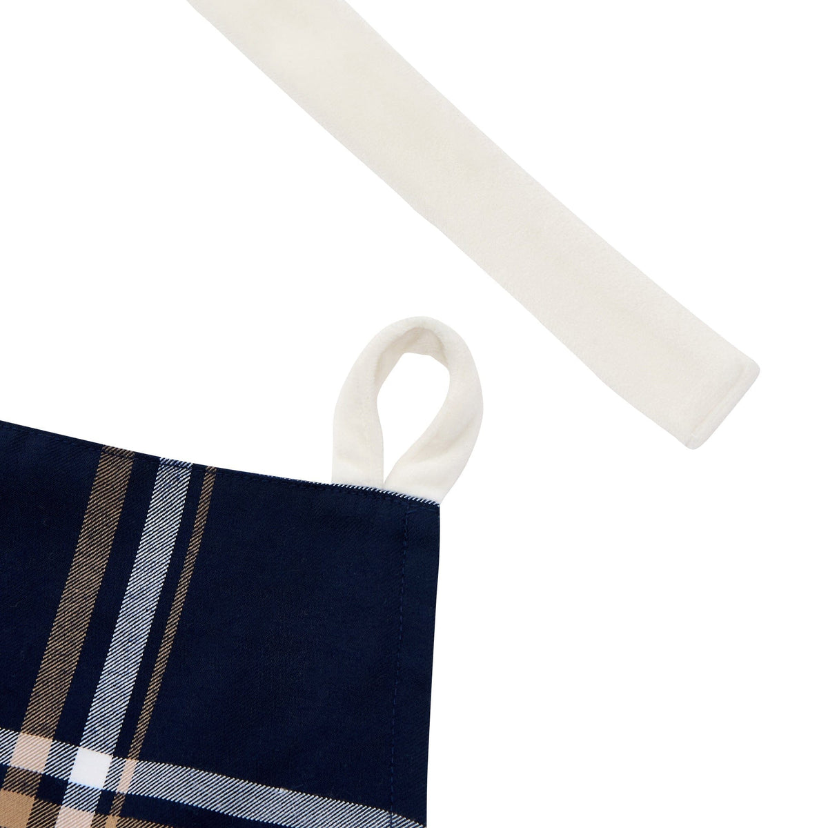Plaid Full Apron Navy