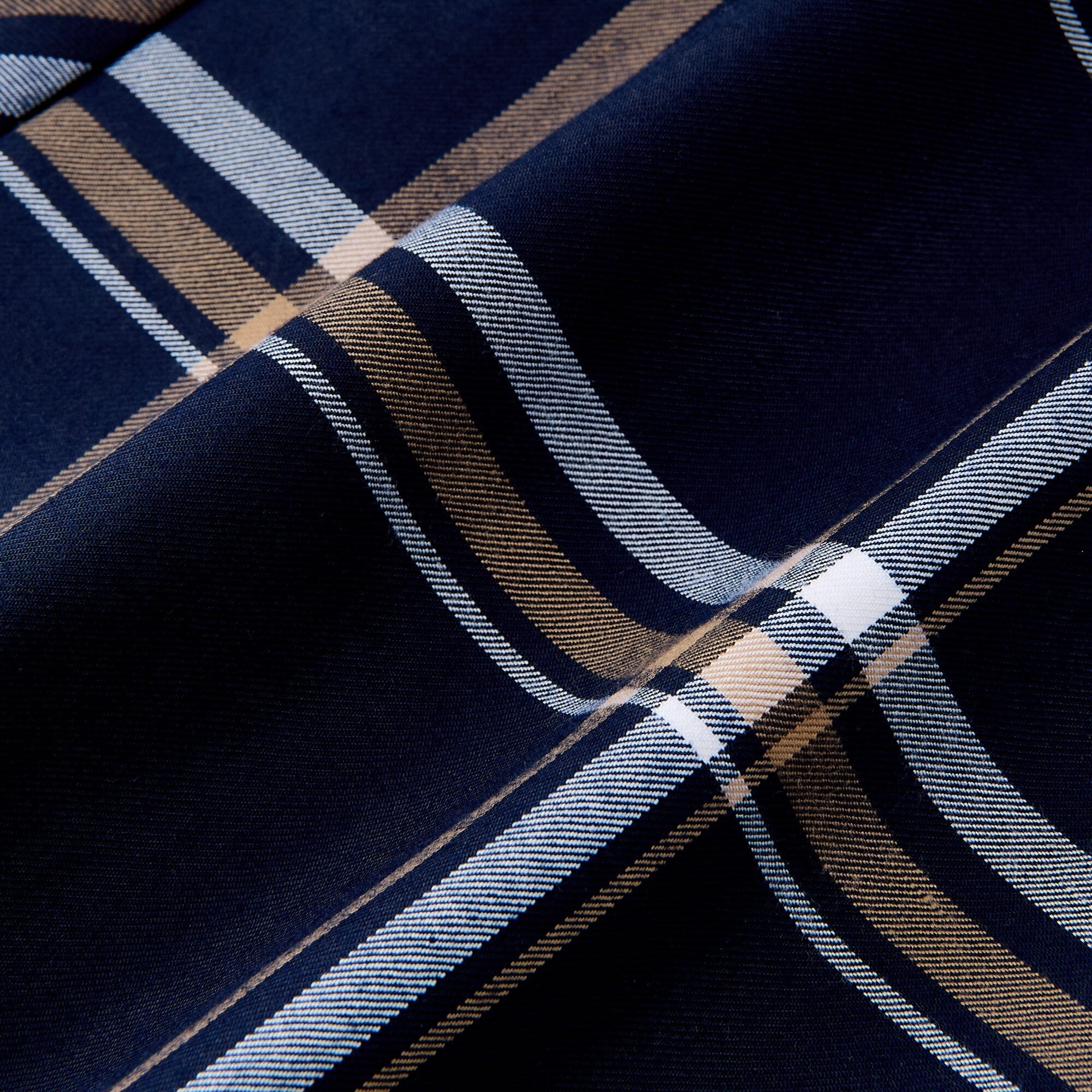 Plaid Full Apron Navy