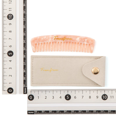 Compact Comb With Pouch S Pink