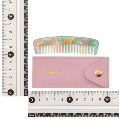 Compact Comb With Pouch S Light Green