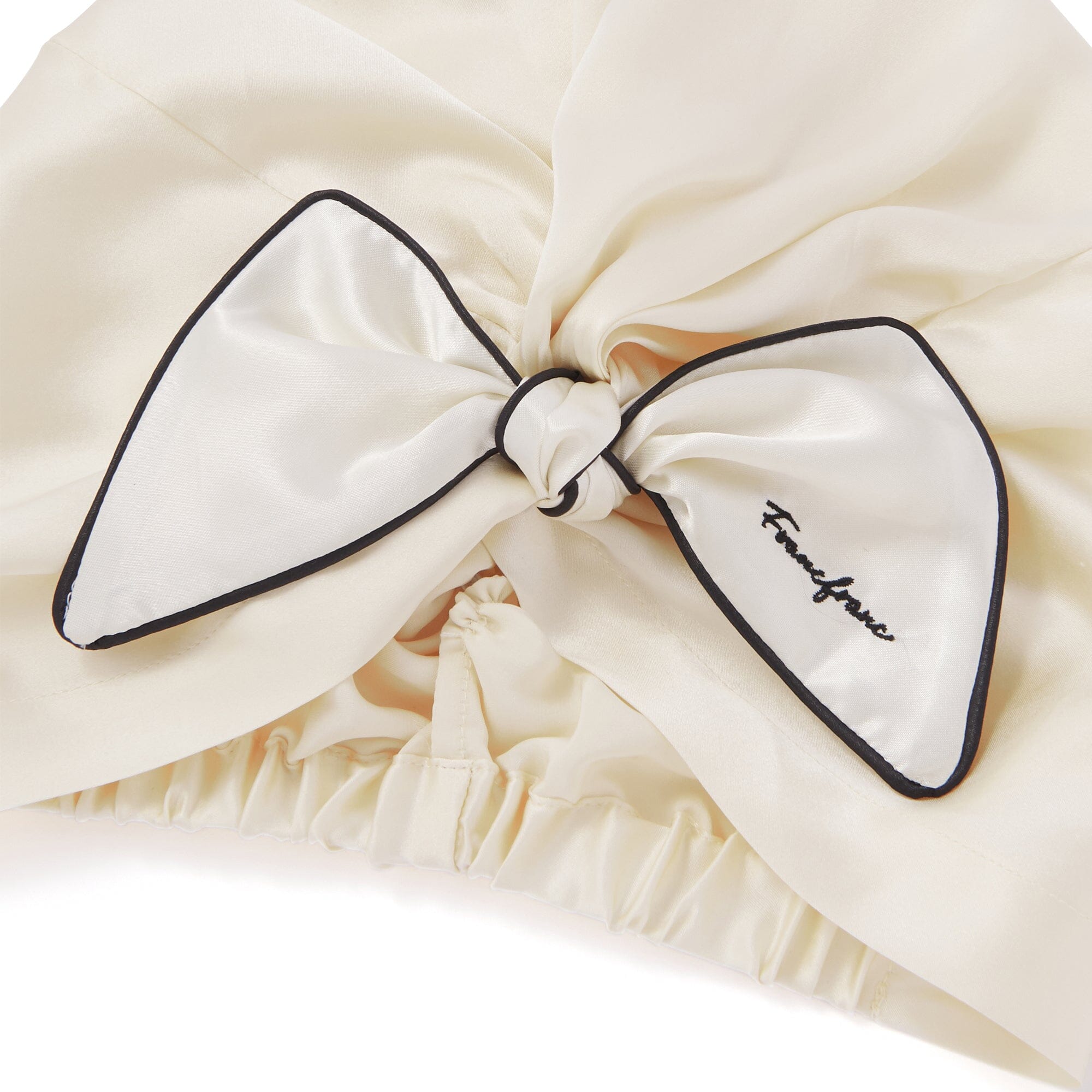 Silk Night Cap Short  Ivory