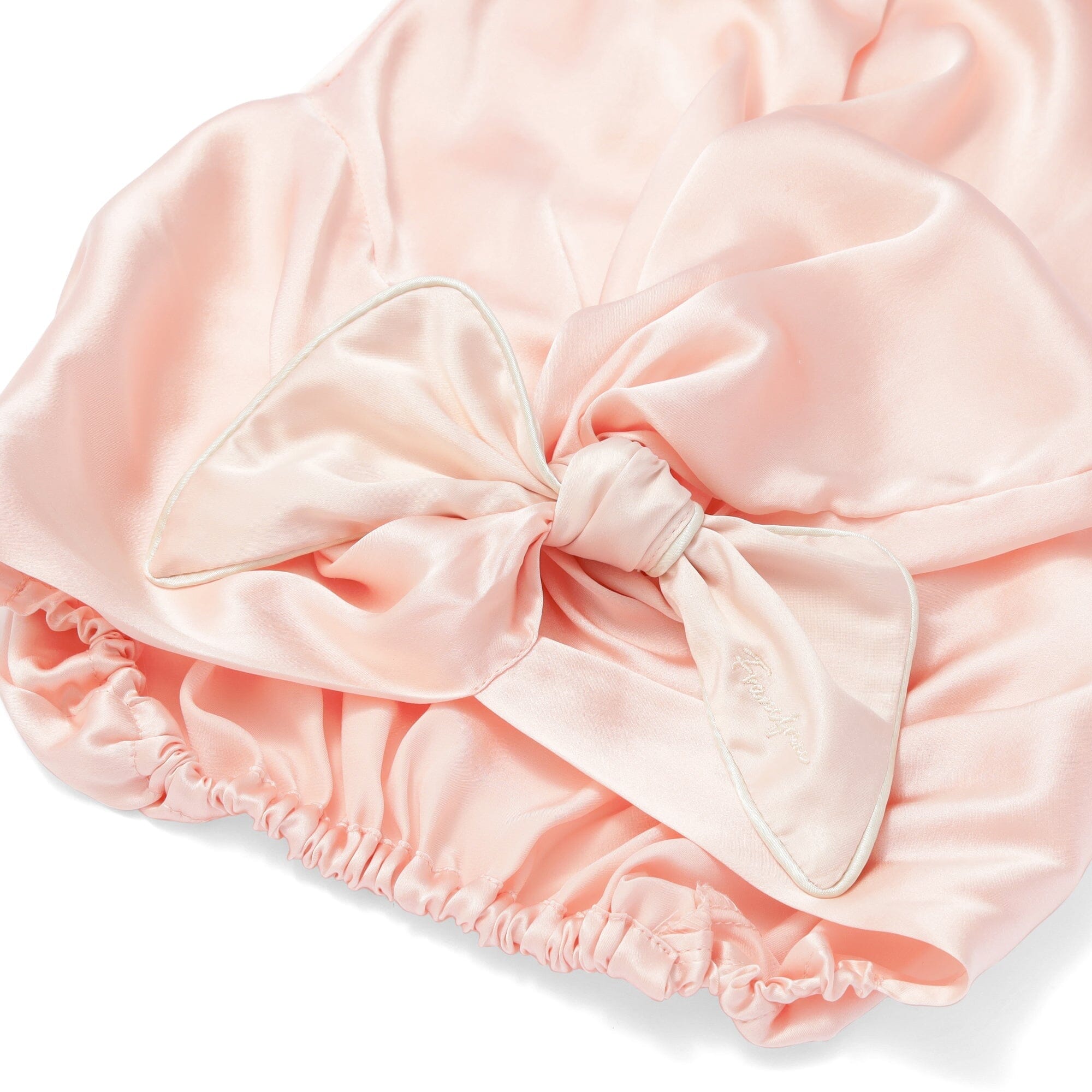 Silk Night Cap Long Light Pink