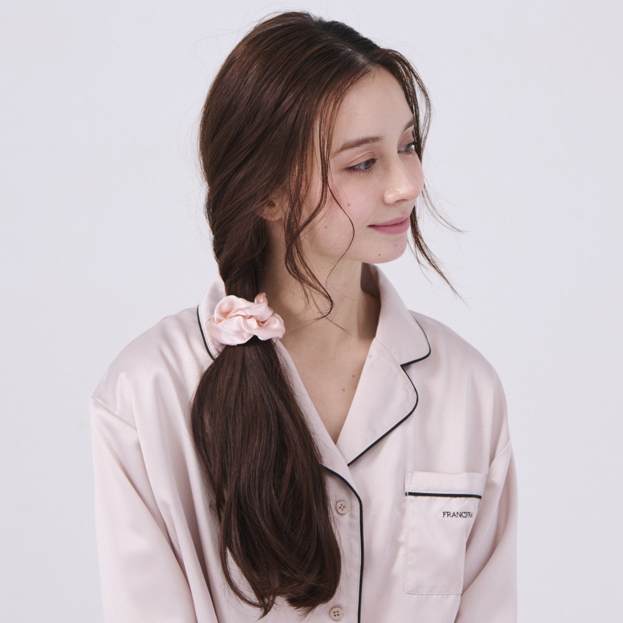 Silk ChouChou Set Of 3 Light Pink