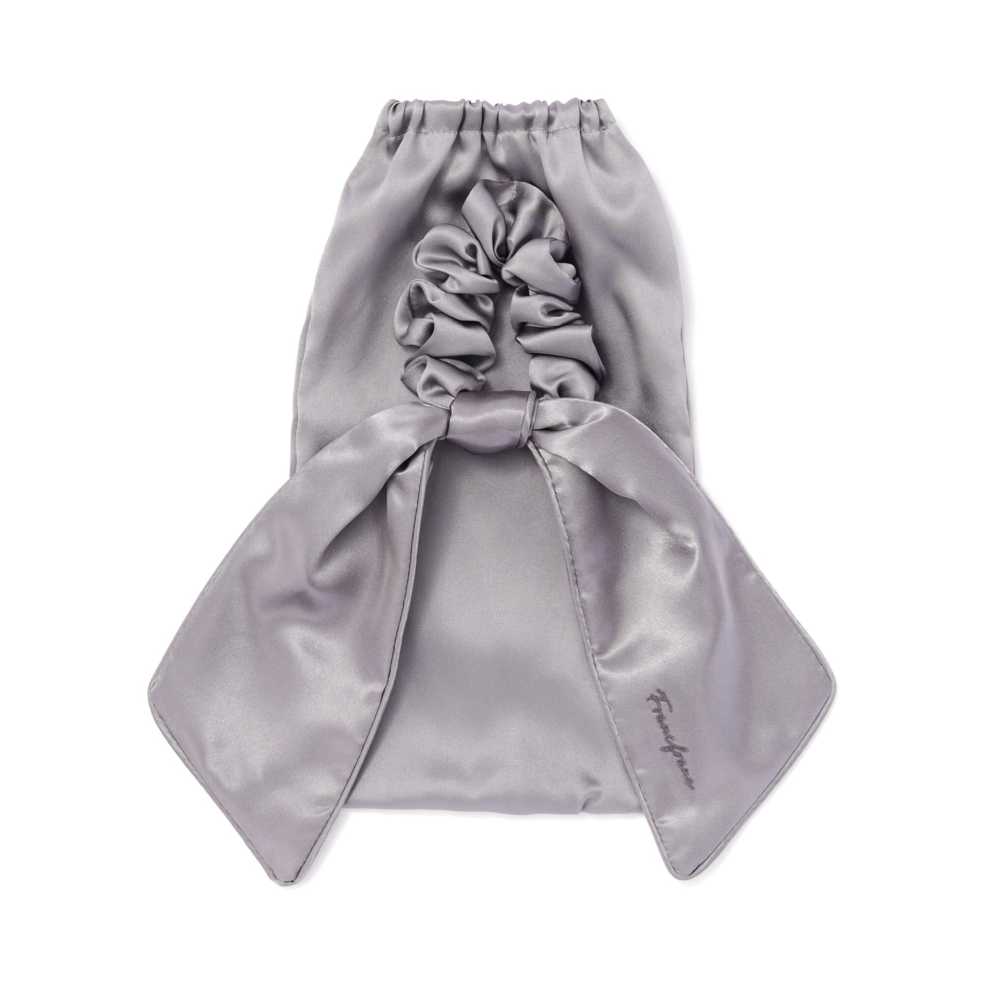 Silk Night Cap Ponytail Gray