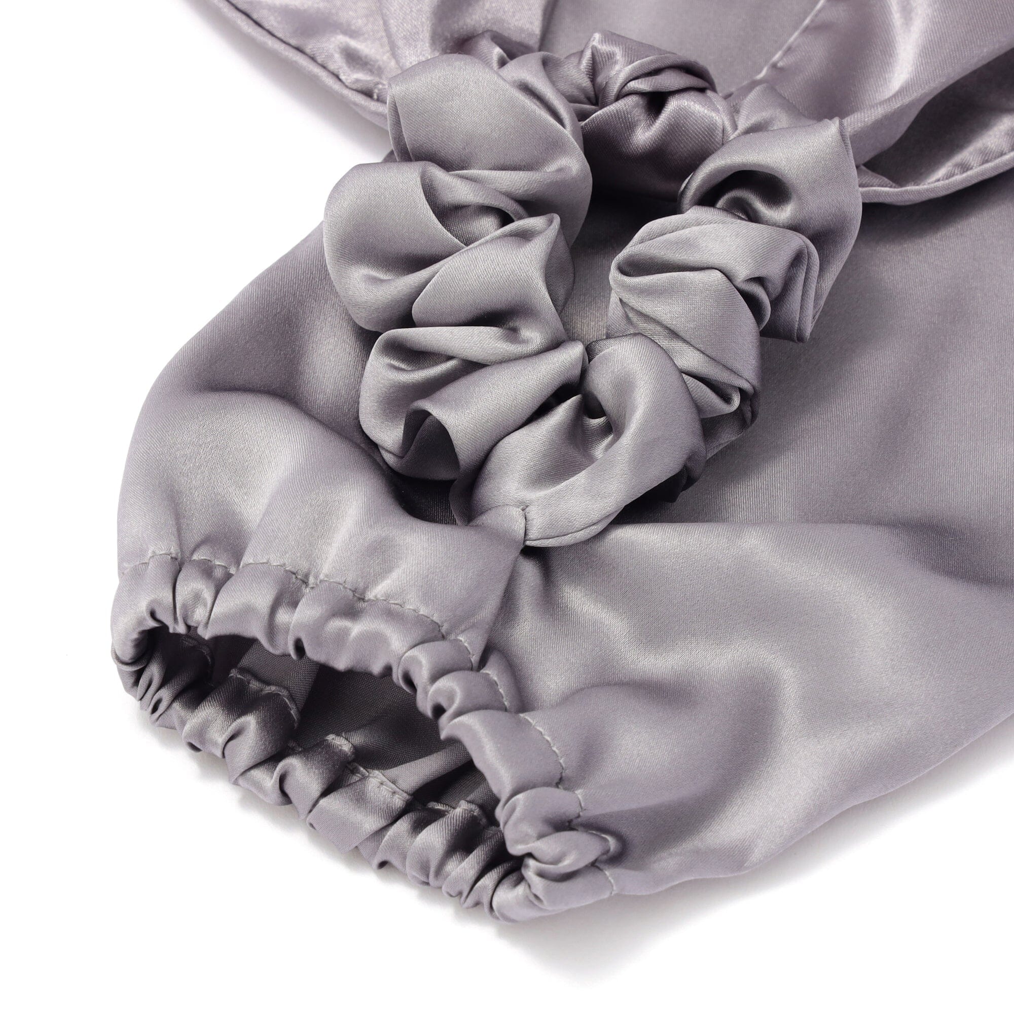 Silk Night Cap Ponytail Gray