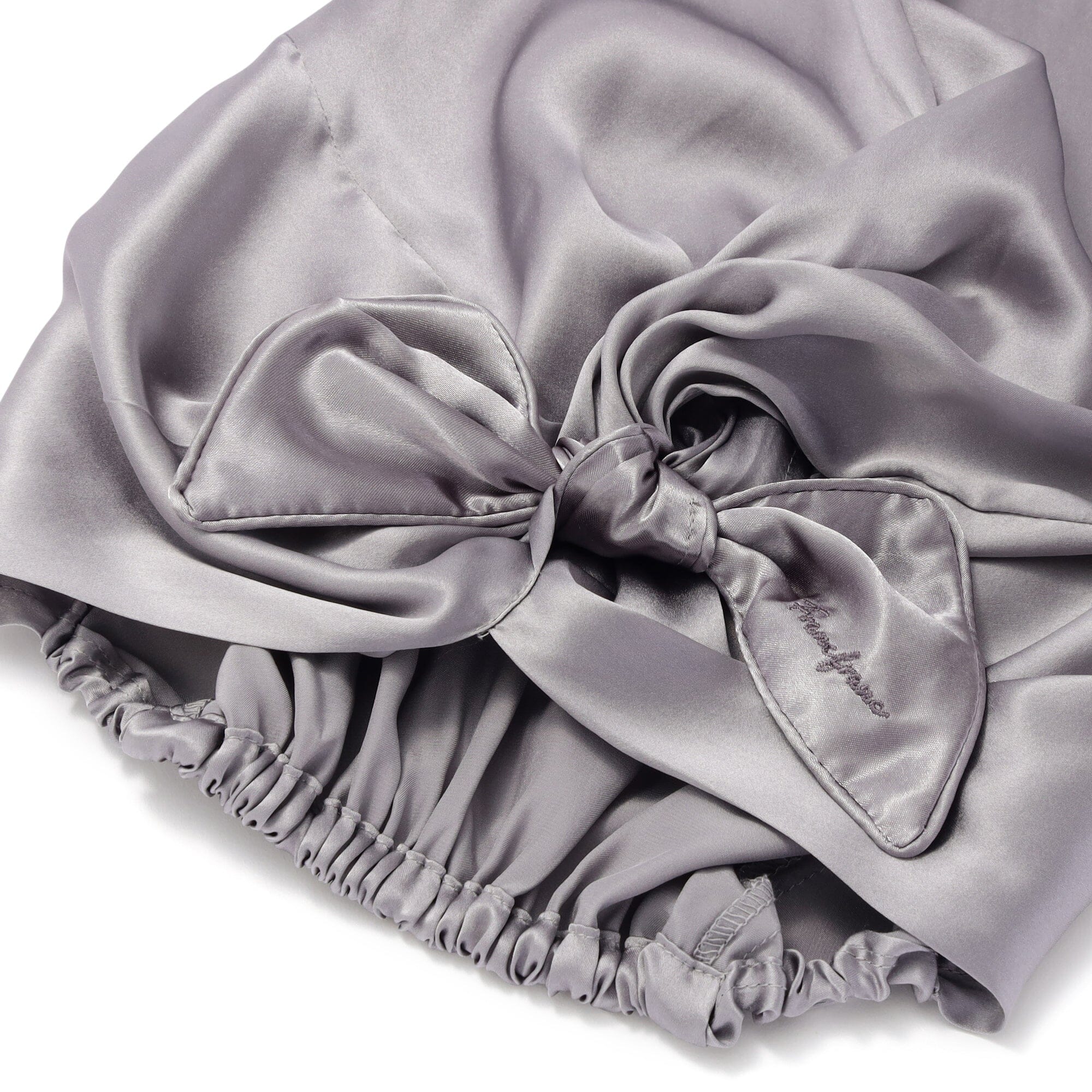 Silk Night Cap Long Gray