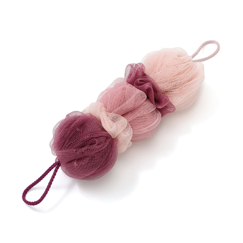 Creafa Body Puff for Back Dark Pink