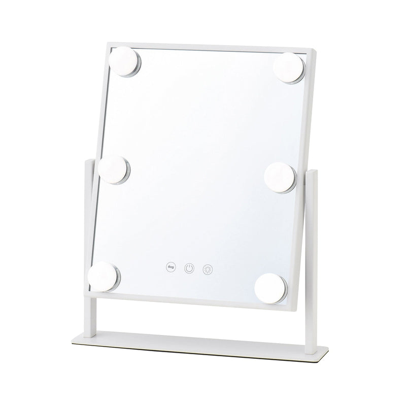 Hollywood Mirror Square Small White