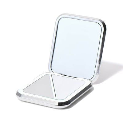 Blanche Led Compact Mirror Silver