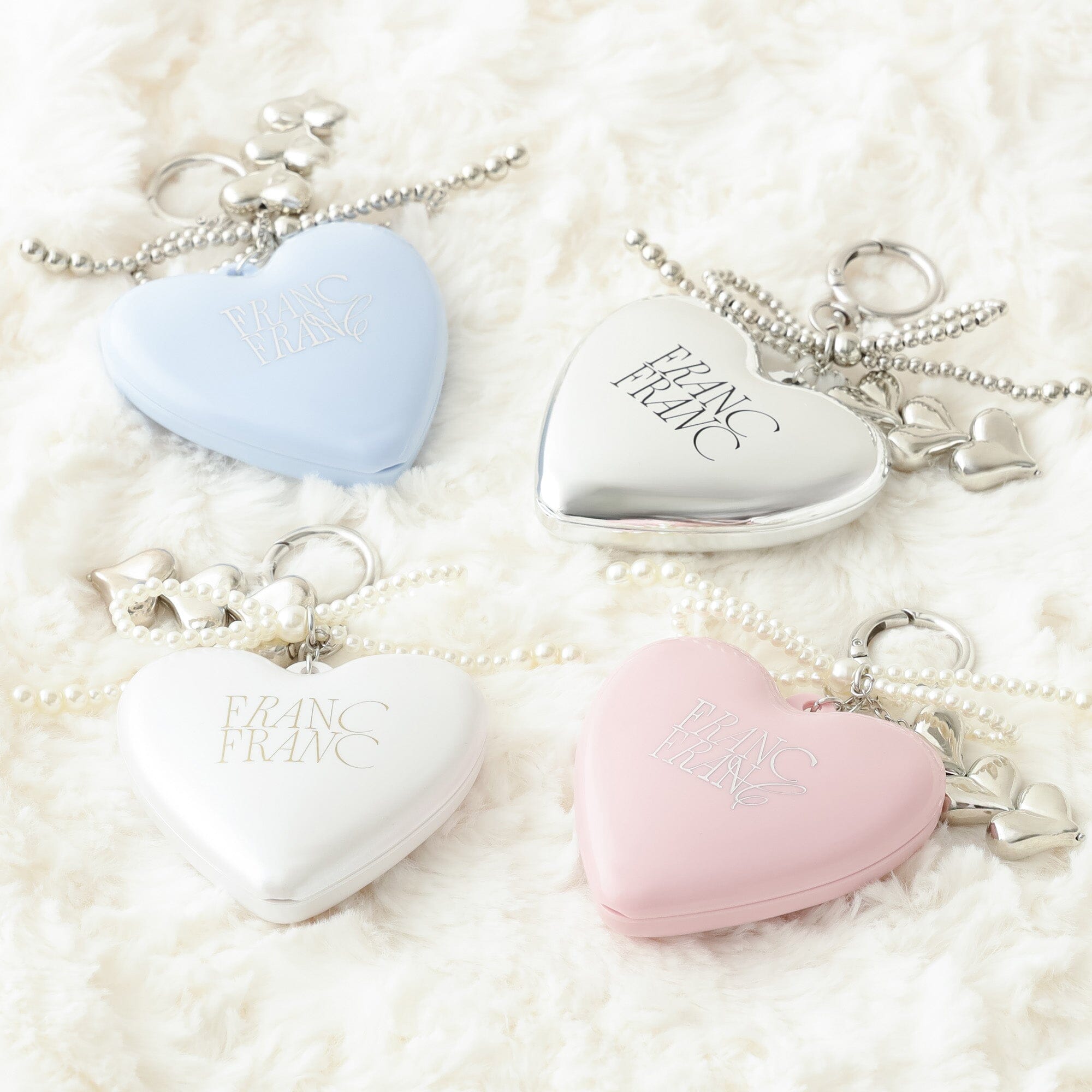 Mirror And Brush With Charm Silver