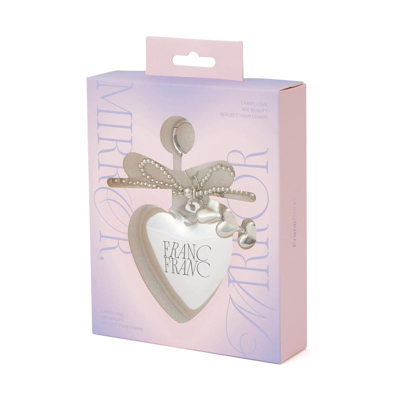 Mirror And Brush With Charm Silver