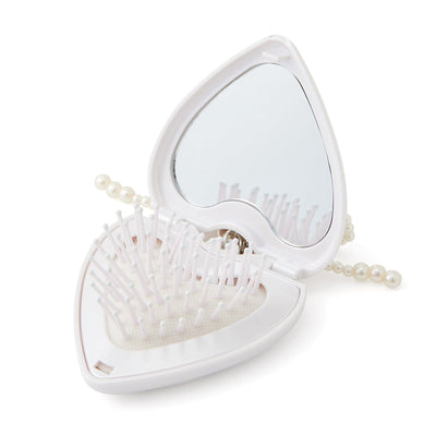 Mirror And Brush With Charm White