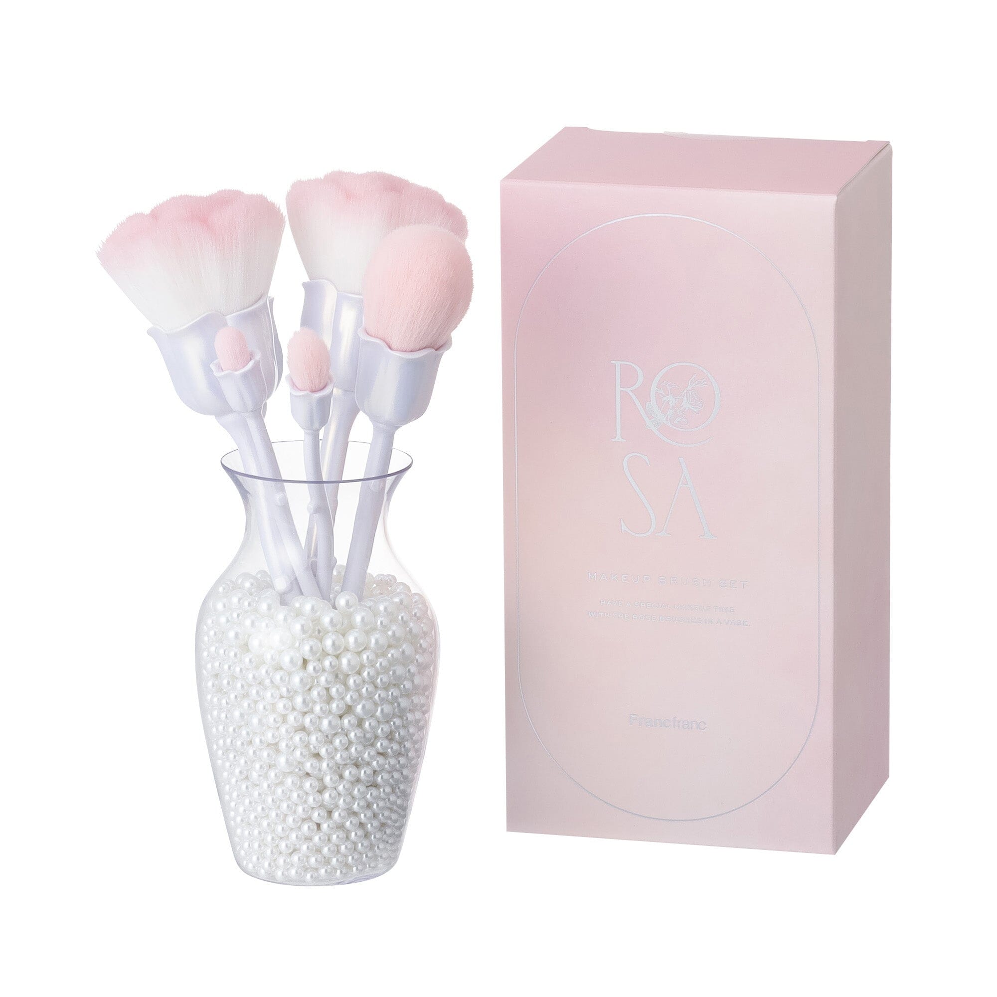 Rosa Makeup Brush Set Pink