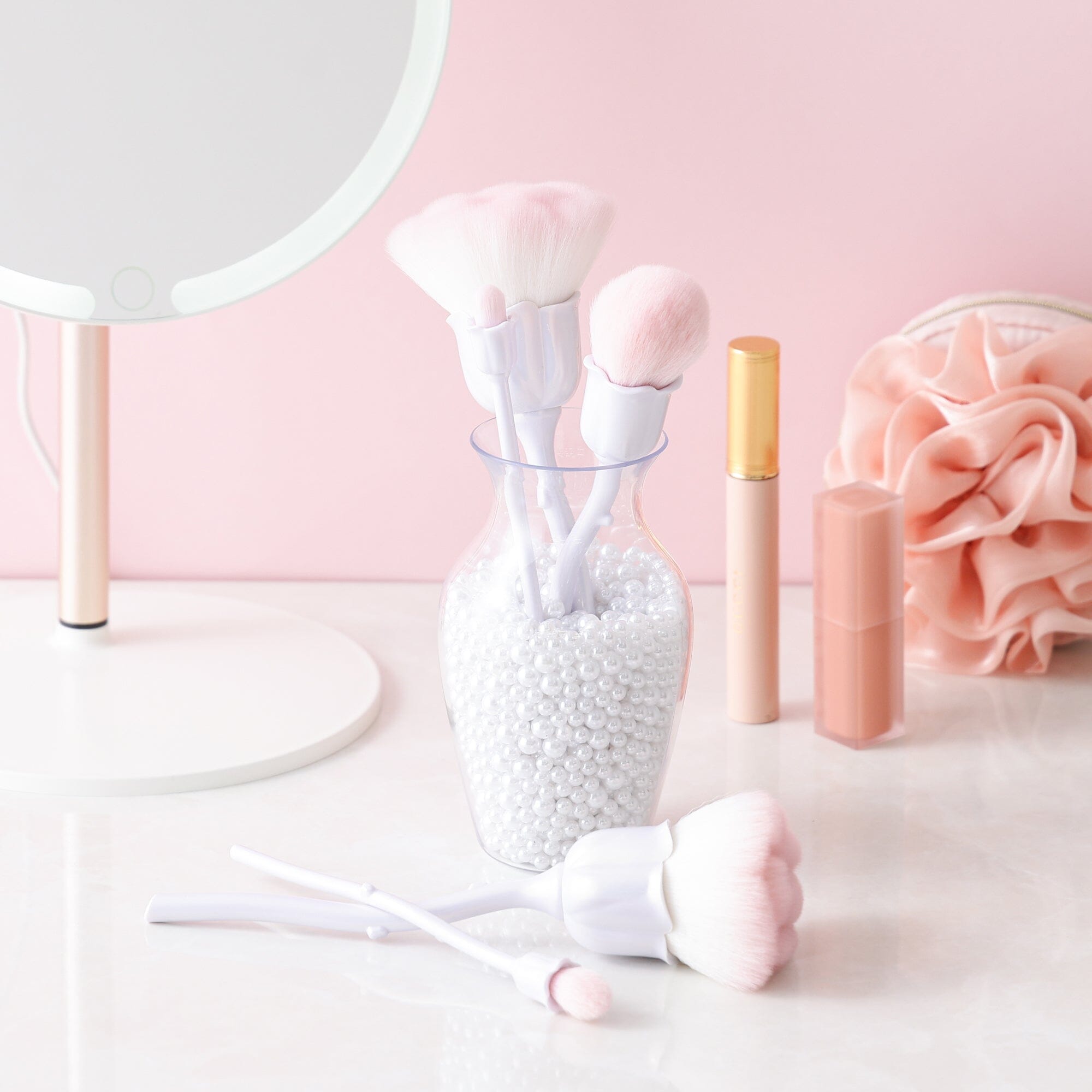 Rosa Makeup Brush Set Pink