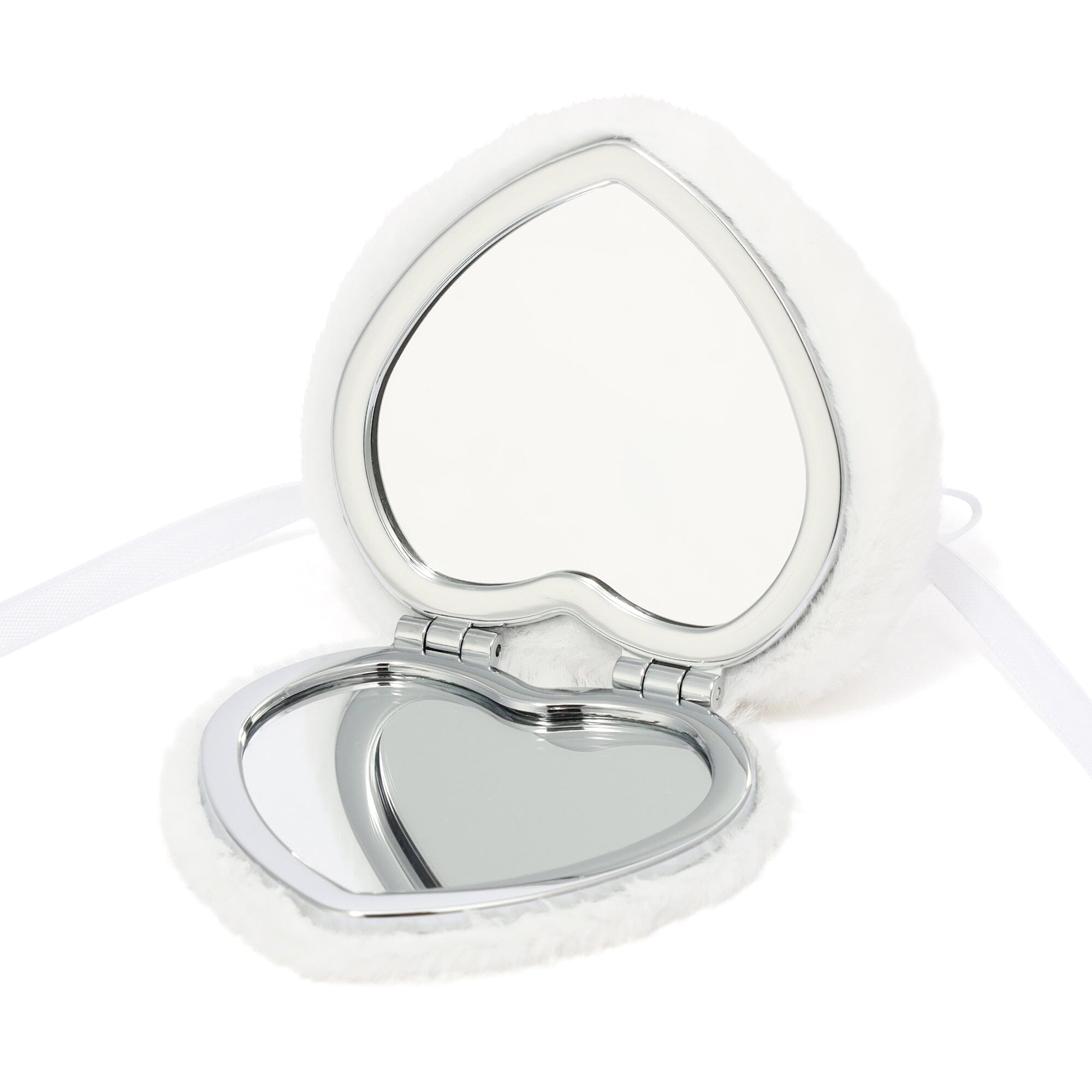 Eco Fur Mirror Charm White