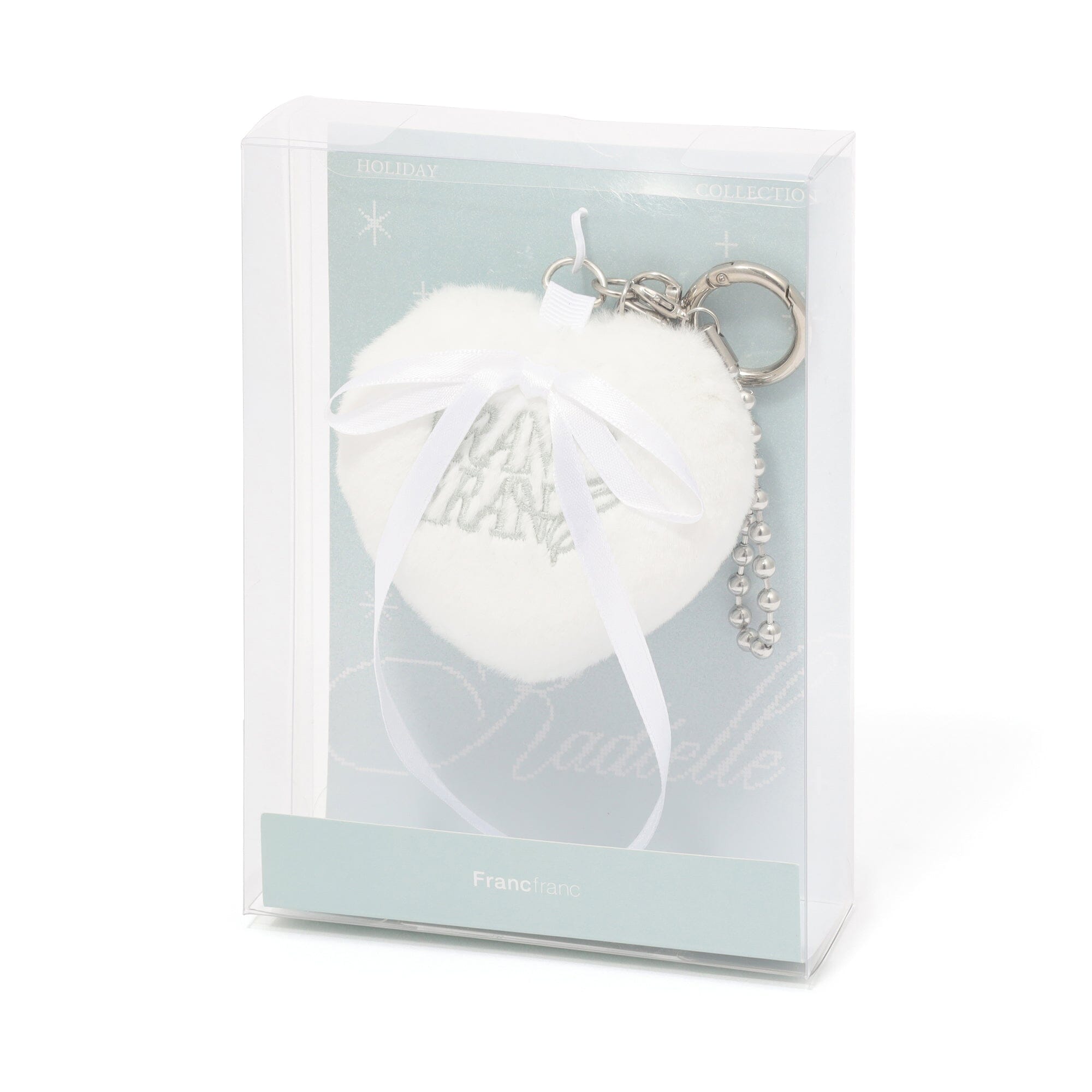 Eco Fur Mirror Charm White