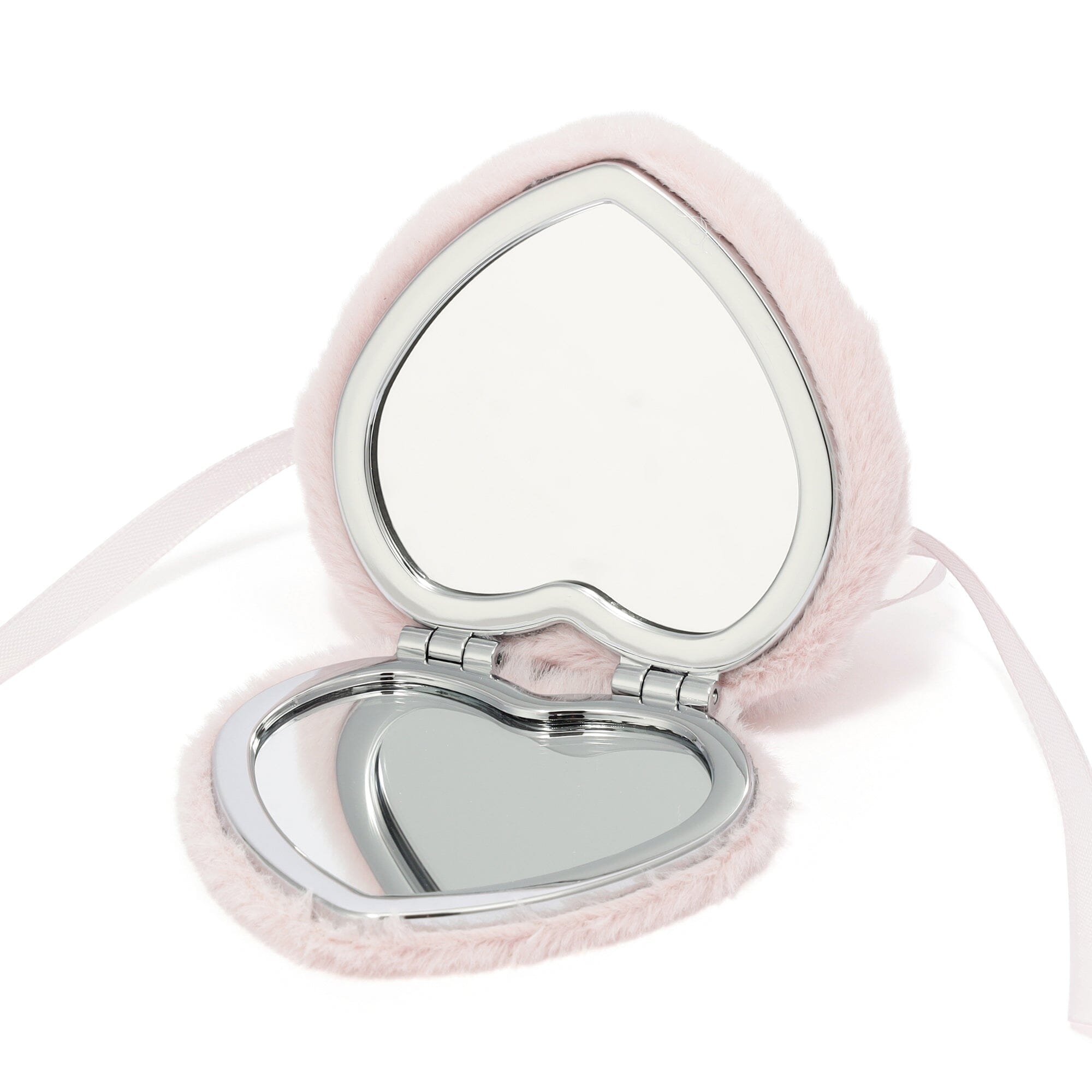 Eco Fur Mirror Charm Pink