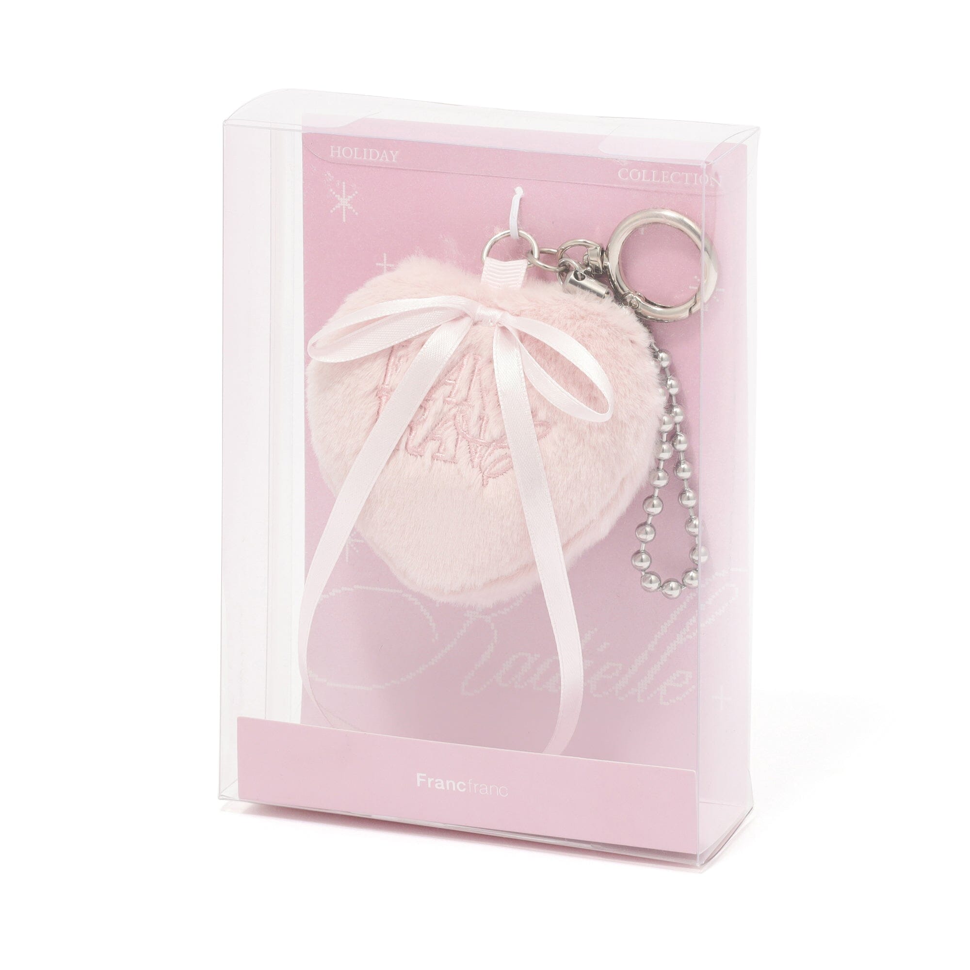 Eco Fur Mirror Charm Pink