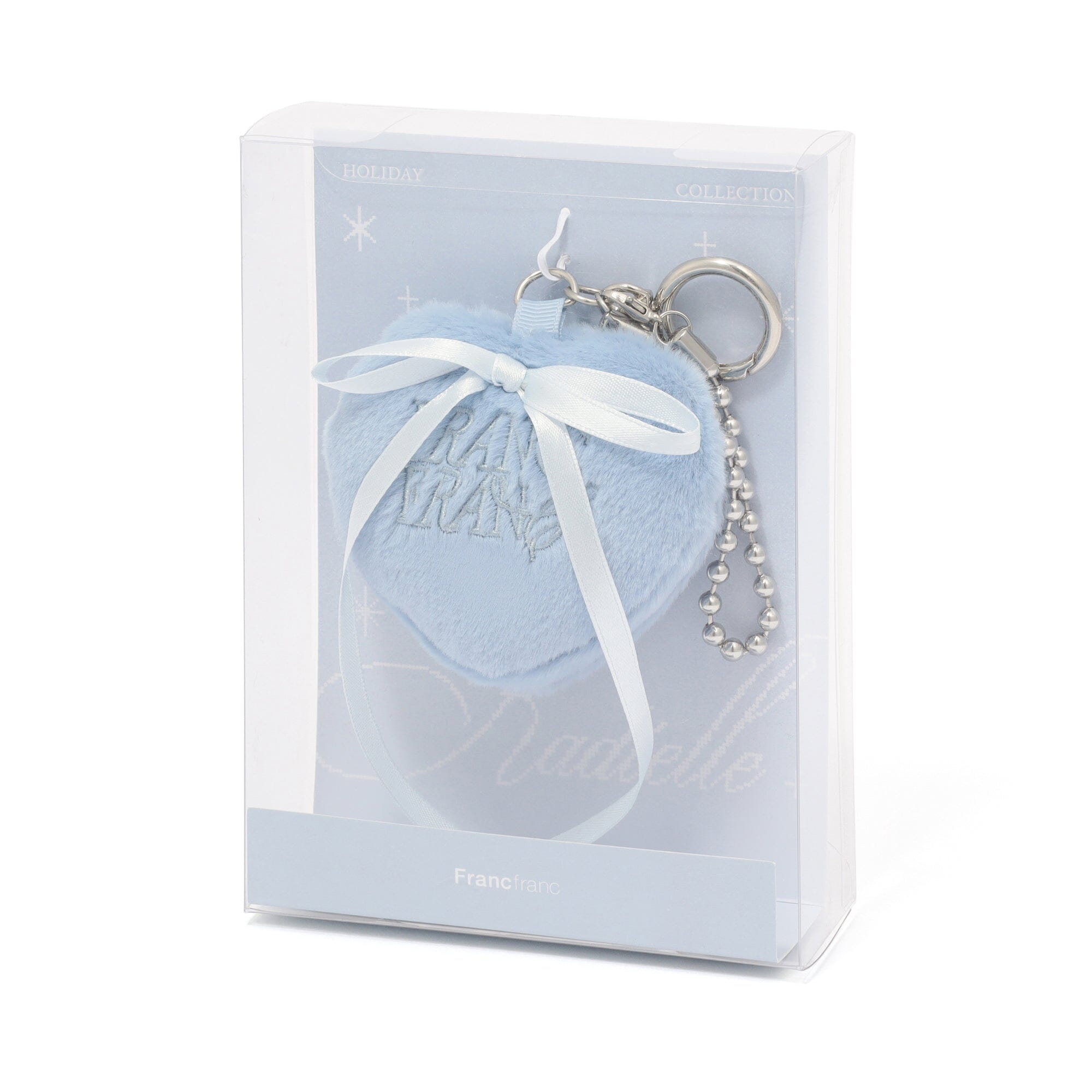 Eco Fur Mirror Charm Blue