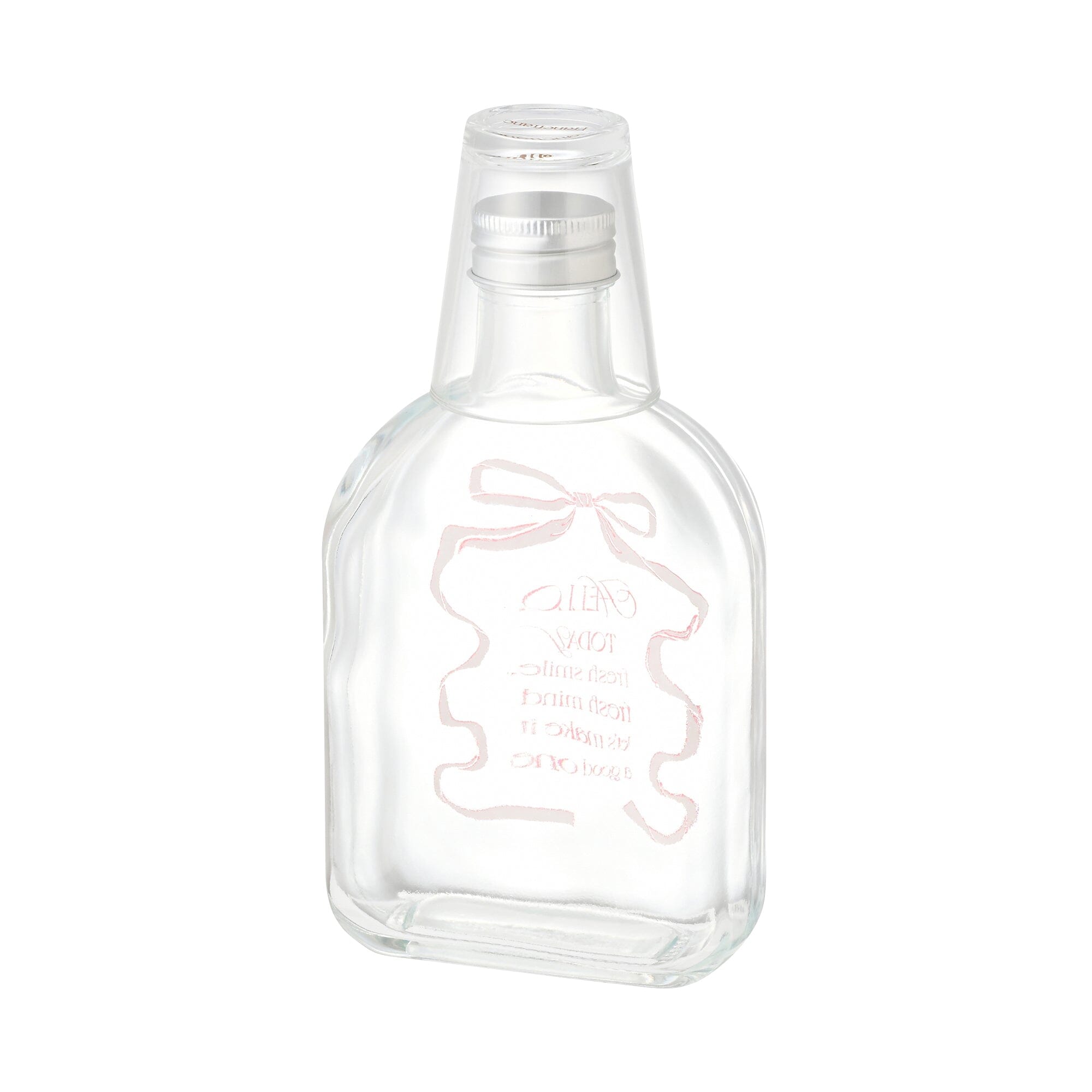 Mouthwash Bottle And Cup Pink