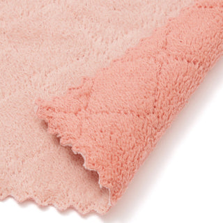 Cleaning Cloth set Microfiber Reversible Pink