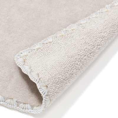 Initial Handkerchief Towel Flower S  Lighandkerchief Towel Gray
