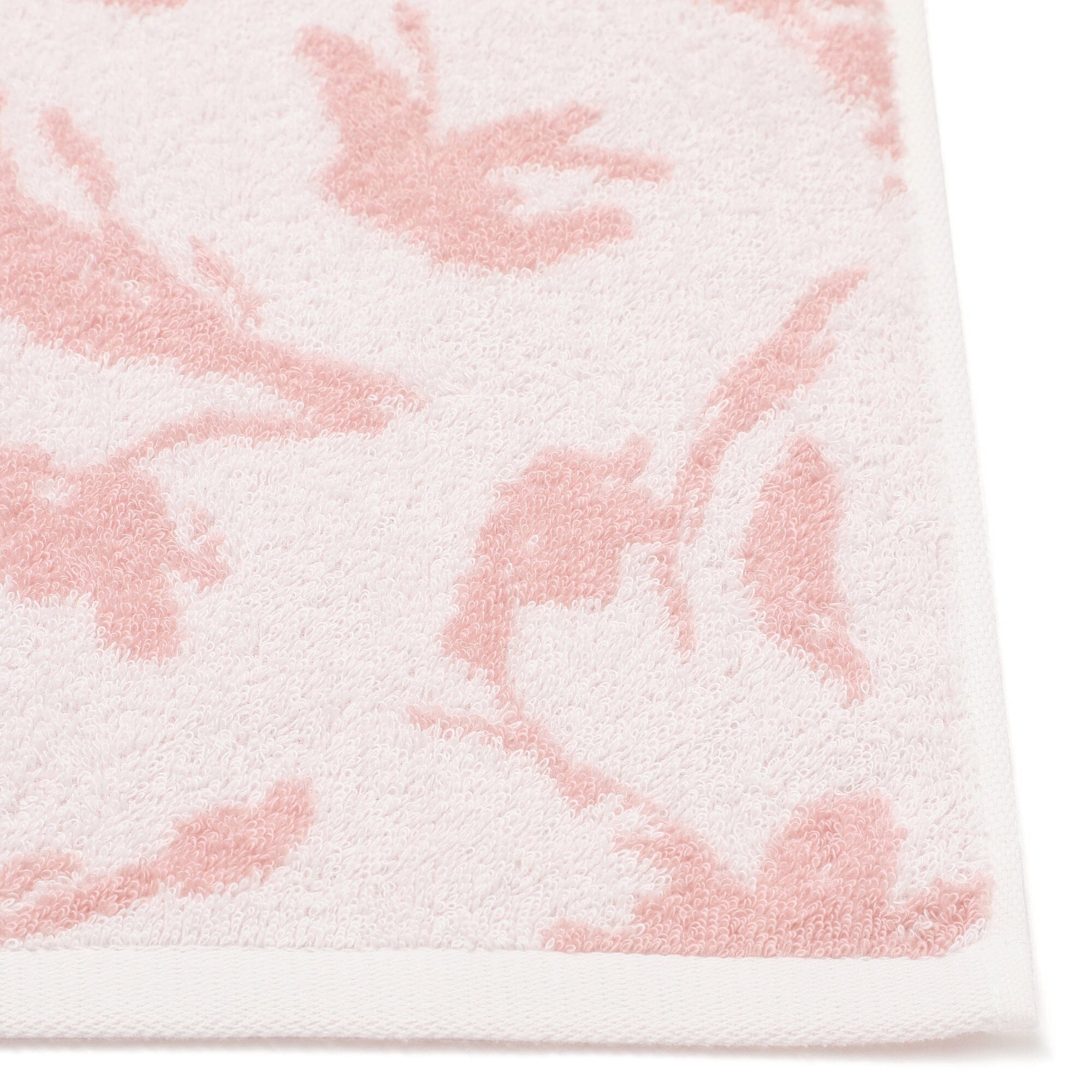 Vale Set Bath Towel Natural Flower Pink
