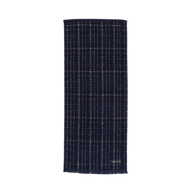 Antibacterial and deodorizing tweed pattern face towel, navy