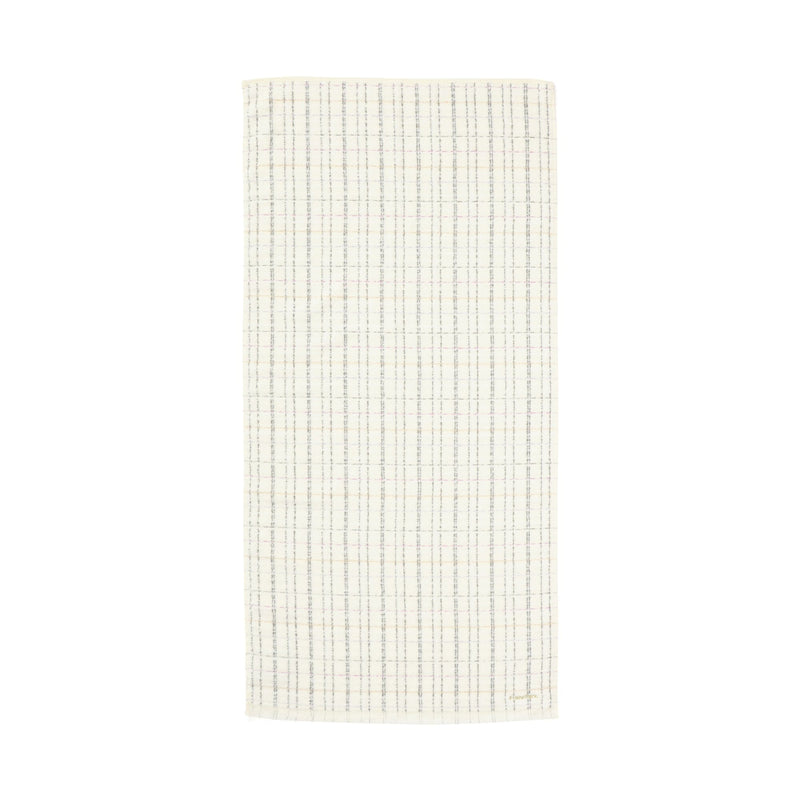 Antibacterial and deodorizing tweed pattern bath towel, white