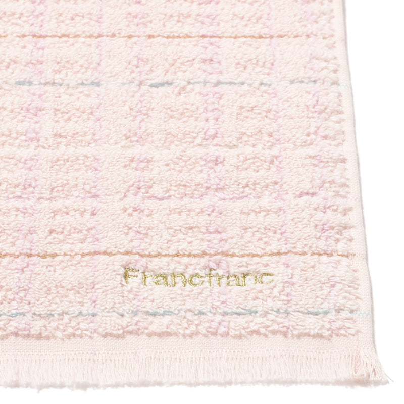 Antibacterial and deodorizing tweed pattern bath towel, pink