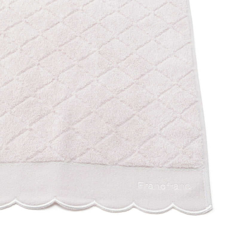 Antibacterial And Deodorizing Quilt Scallop Face Towel, Pink