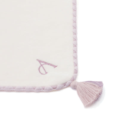 Initial Mini Handkerchief Towel A Pink