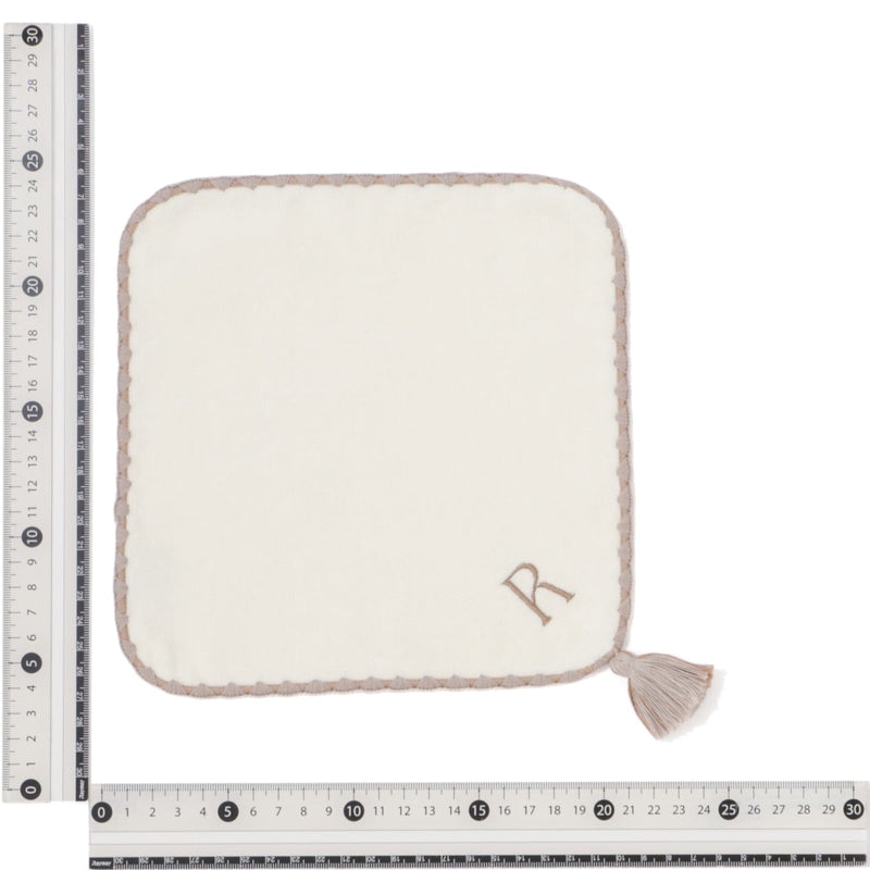 Initial Mini Handkerchief Towel R Beige