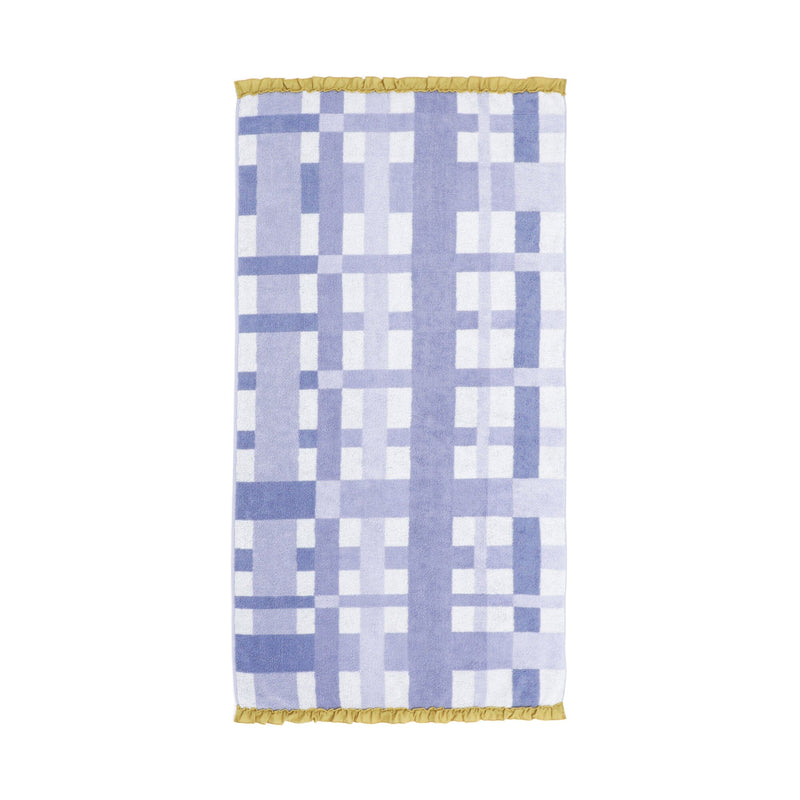 Check Bath Towel Purple