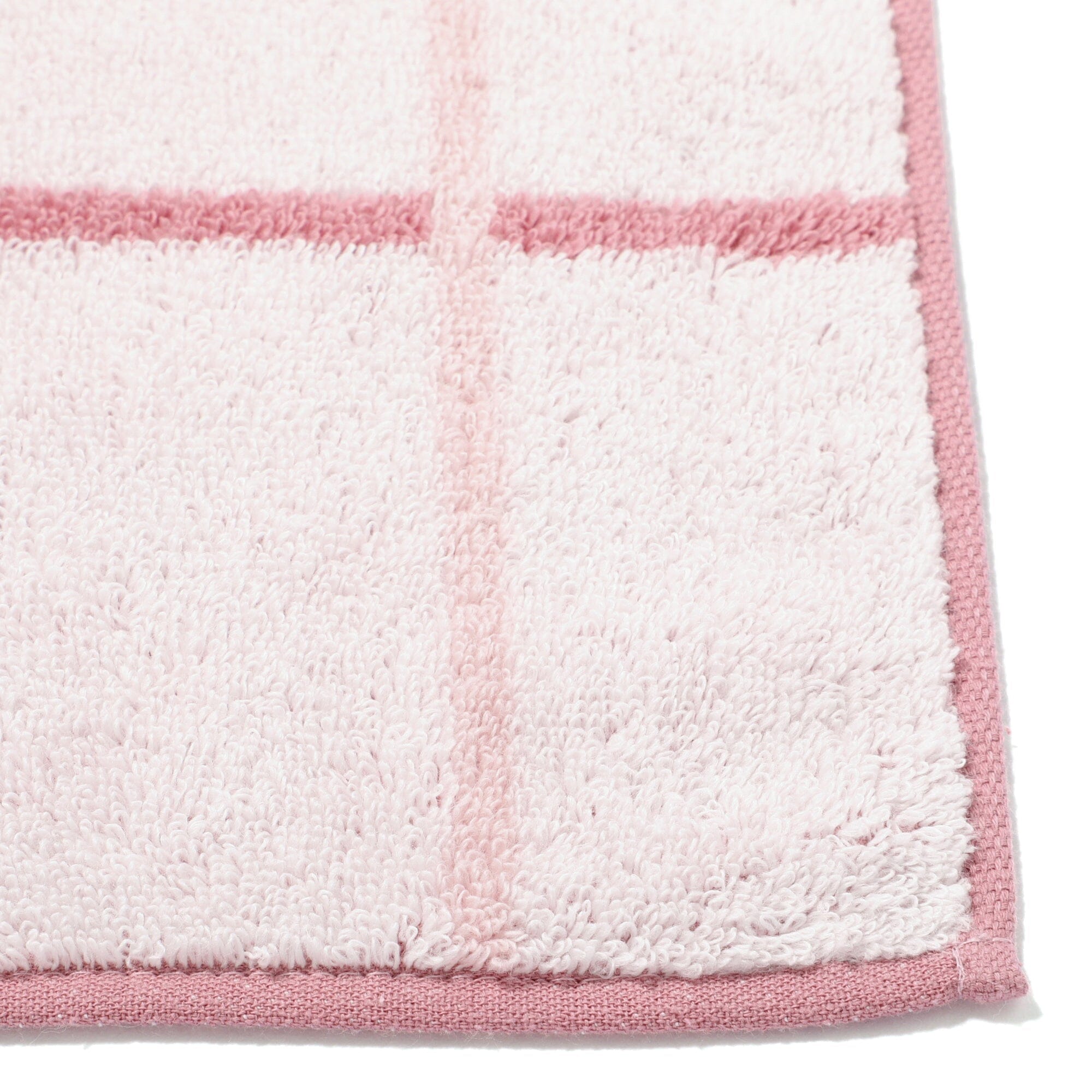 Mini Bath Towel Plaid  Pink