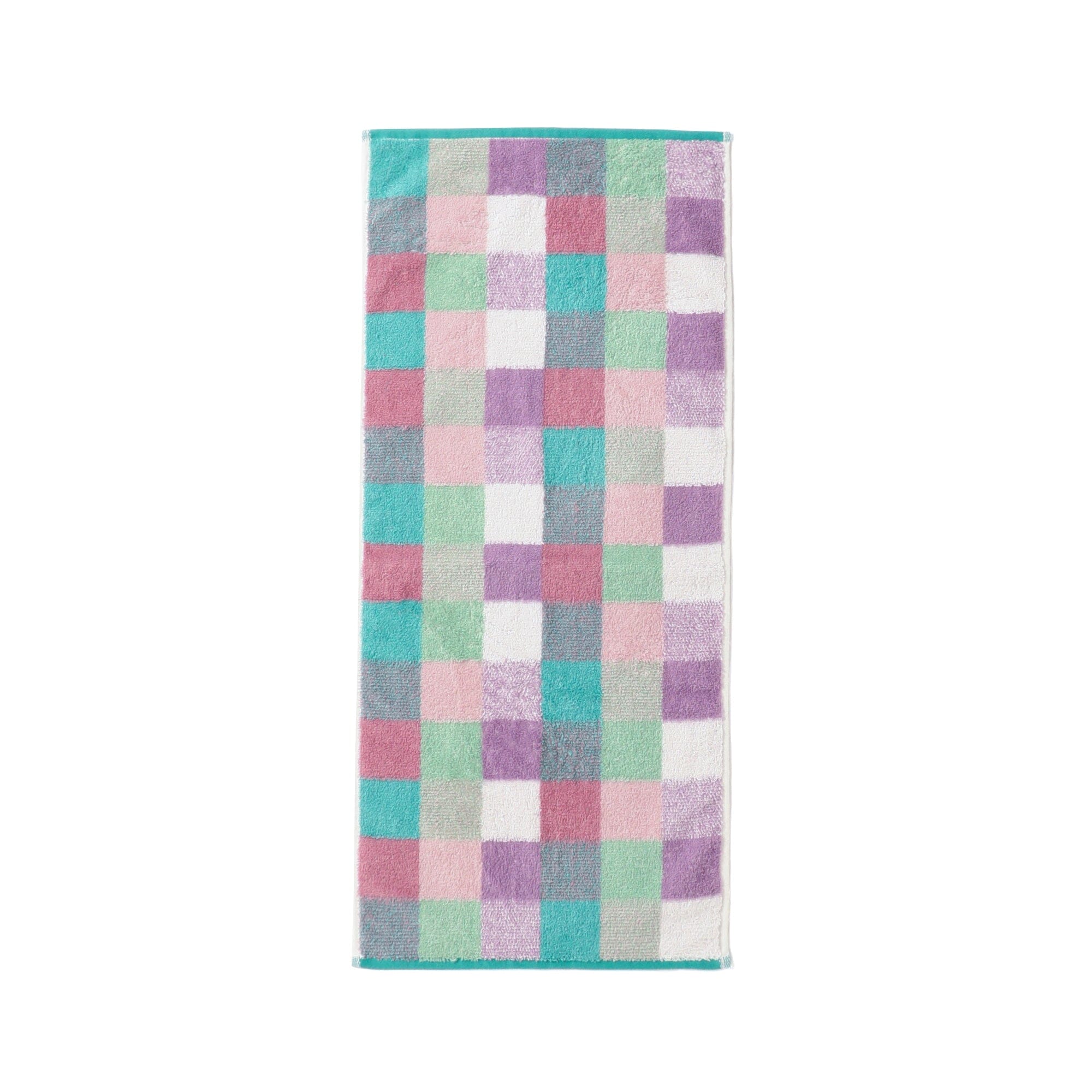 Antibacterial And Deodorant Mixed Check Face Towel Green